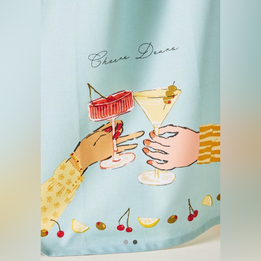 NWT. New in package Anthropologie Cheers Dears Dish Towel.
